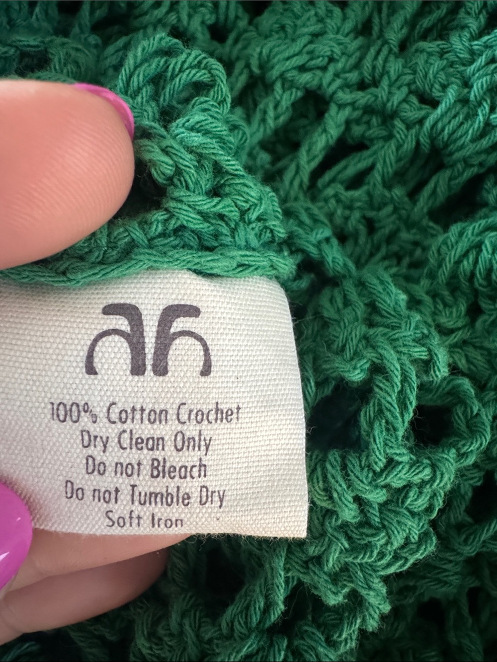All That Remains Green Donna Cotton Crochet Dress Size 10 - Picture 10 of 10
